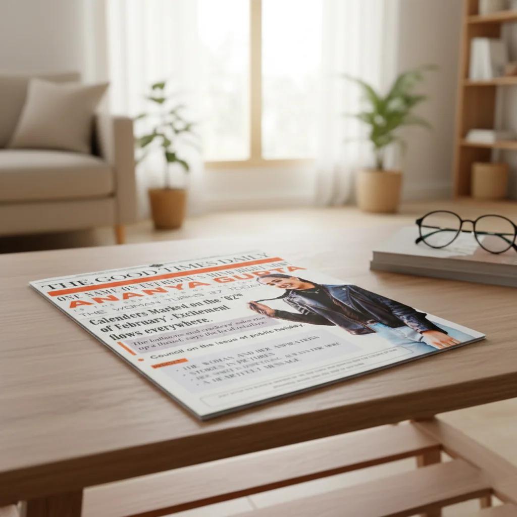 VPH Gift Store Unique Personalized Newspaper 8 Pages Custom Made